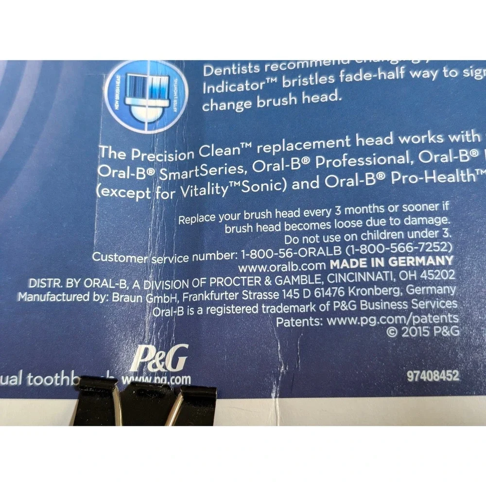 Oral-B Precision Clean Replacement Electric Toothbrush Heads 6 Count Value Pack